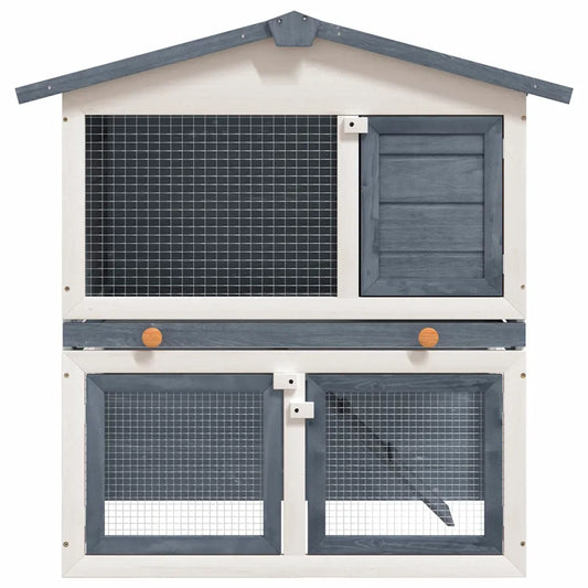 Conigliera per esterni con 2 livelli 94x60x98 cm