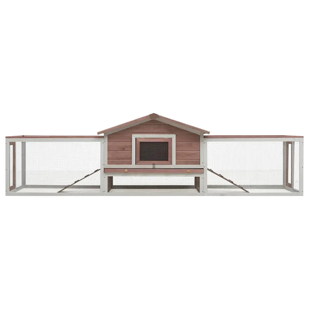 Conigliera 310x70x87 cm in legno massello di pino e abete
