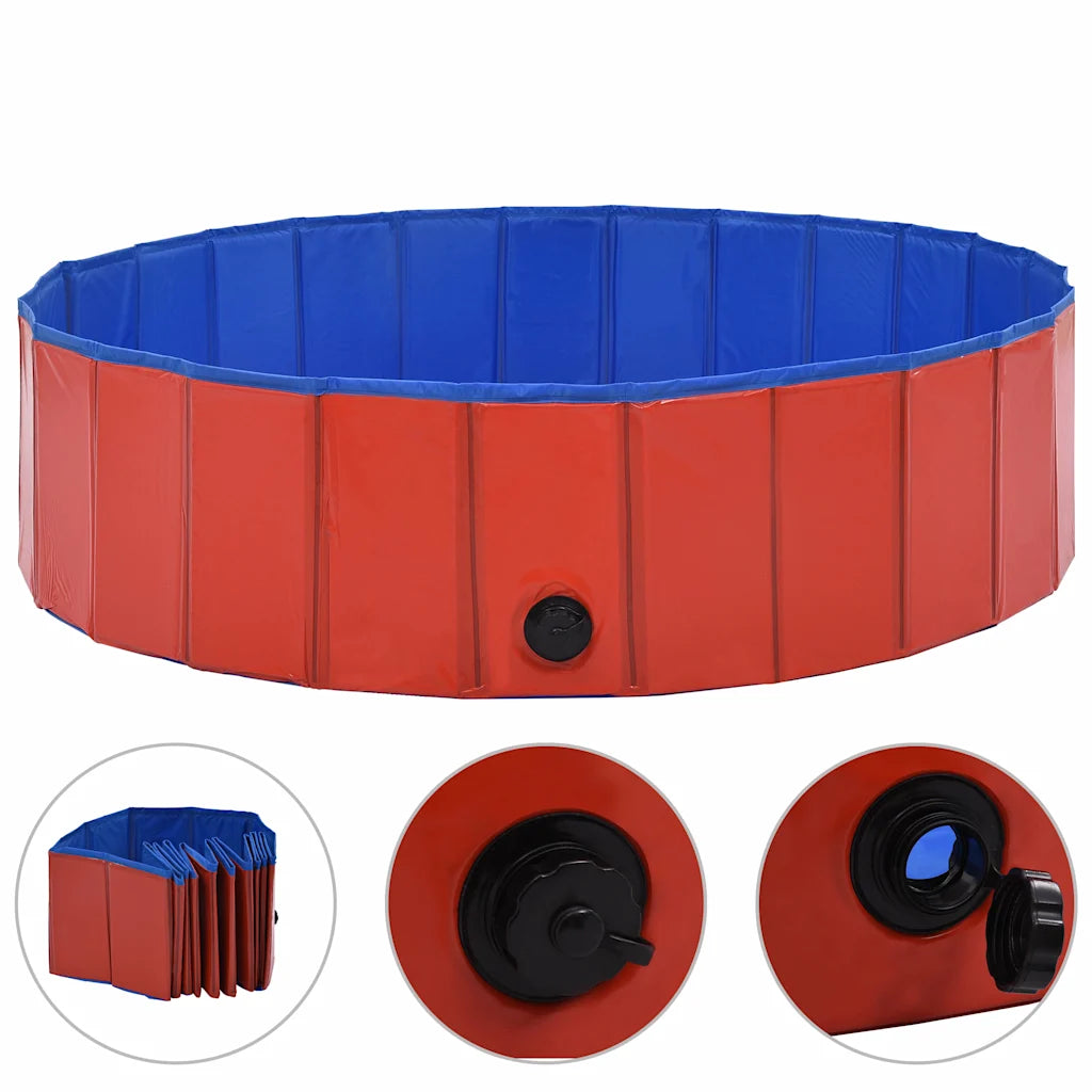 Piscina per cani pieghevole 120x30 cm in PVC