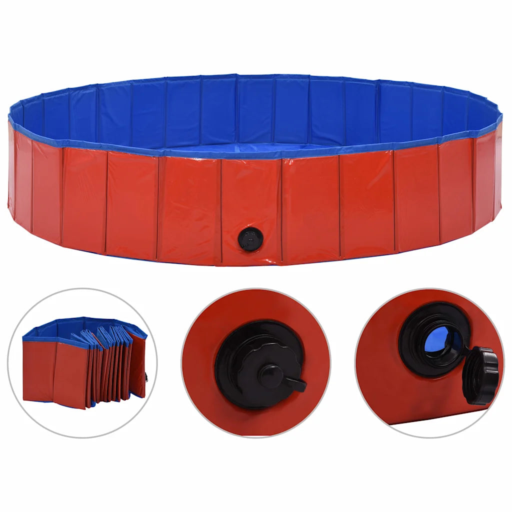Piscina per cani pieghevole 160x30 cm in PVC