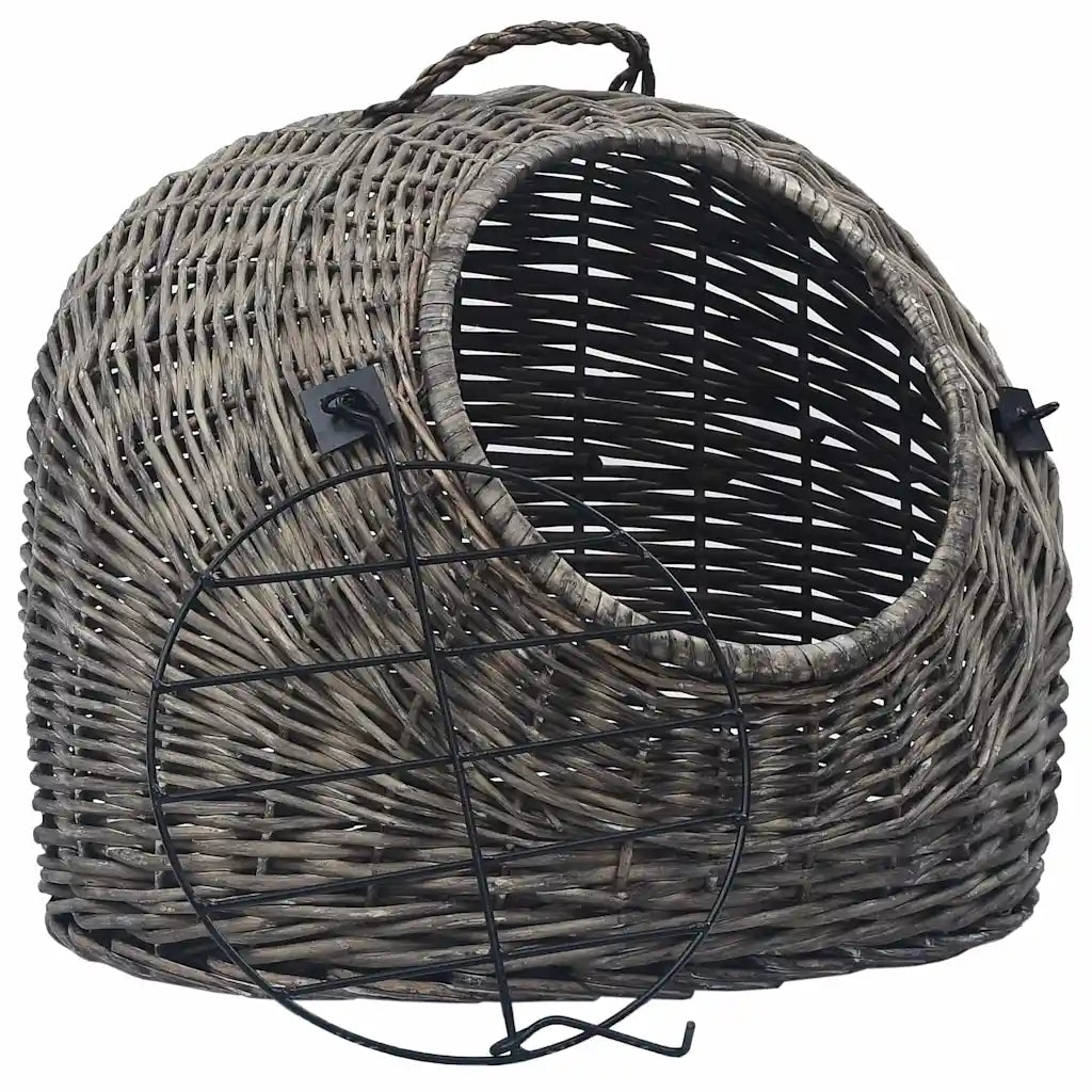 Trasportino per gatti 60x45x45 cm in salice naturale