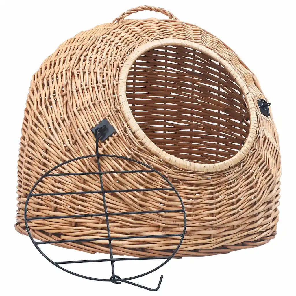 Trasportino per gatti 60x45x45 cm in salice naturale