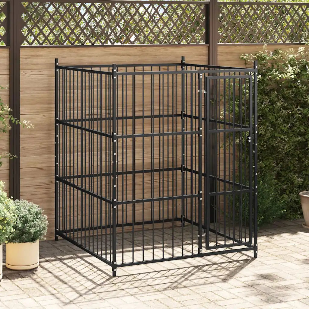 Canile da esterno 150x150x185 cm in acciaio zincato