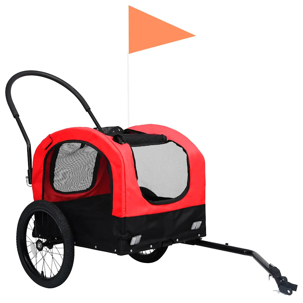 Rimorchio da bici per cani e carrello jogging 2in1 63,5x143x103 cm