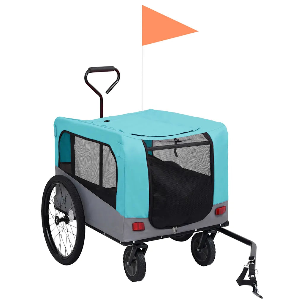 Rimorchio bici per cani 2in1 carrello jogging 63,5x131x107 cm