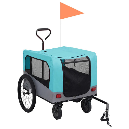 Rimorchio bici per cani 2in1 carrello jogging 63,5x131x107 cm