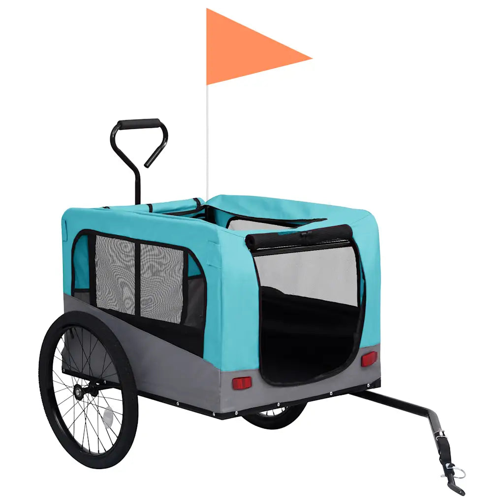 Rimorchio bici per cani 2in1 carrello jogging 63,5x131x107 cm