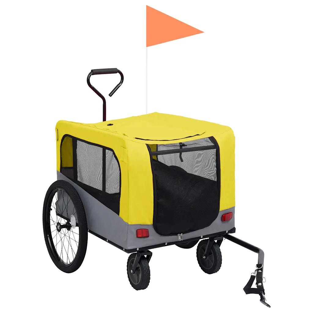 Rimorchio bici per cani 2in1 carrello jogging 63,5x131x107 cm
