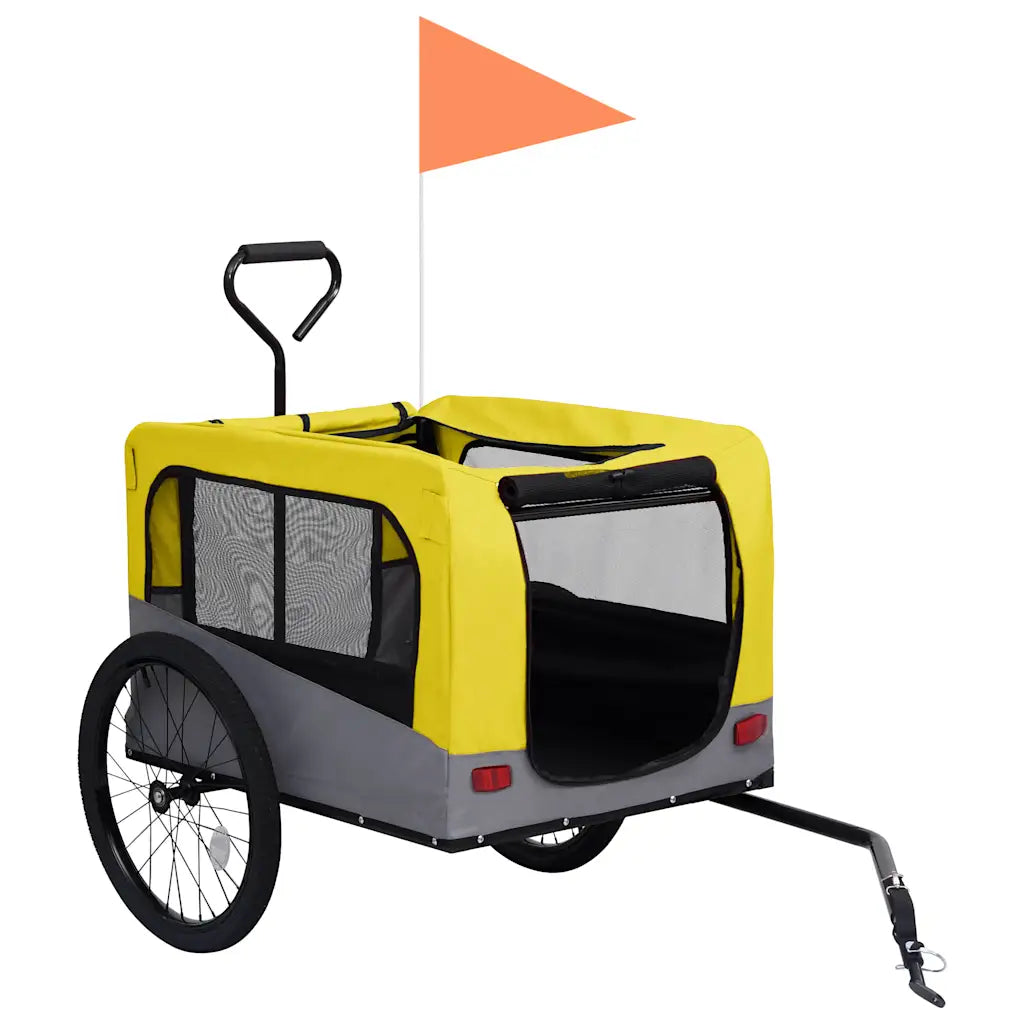 Rimorchio bici per cani 2in1 carrello jogging 63,5x131x107 cm