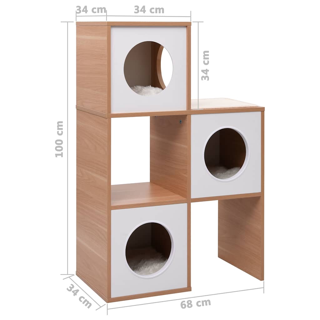 Cuccia per Gatti con Tappeto Tiragraffi in Sisal 100 cm