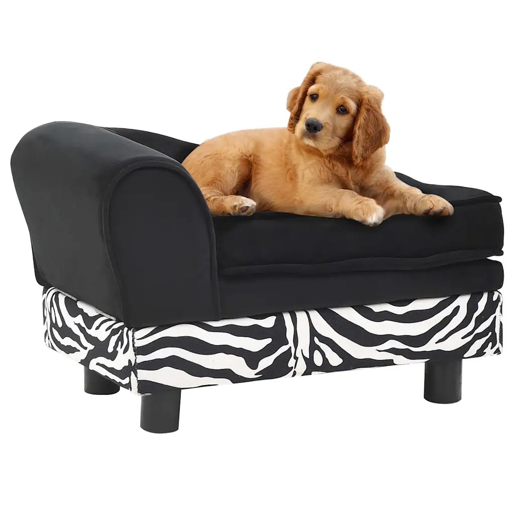 Divano per cani 57x34x36 cm in peluche con vano portaoggetti