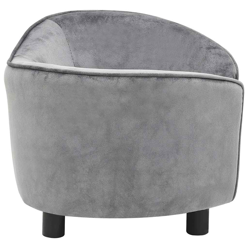 Divano per Cani Grigio 69x49x40 cm in Peluche