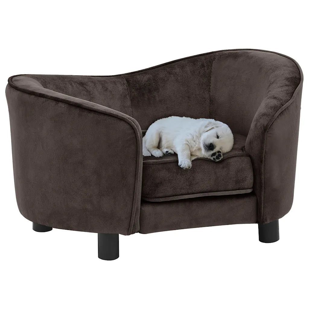 Divano per cani 69x49x40 cm in peluche e similpelle