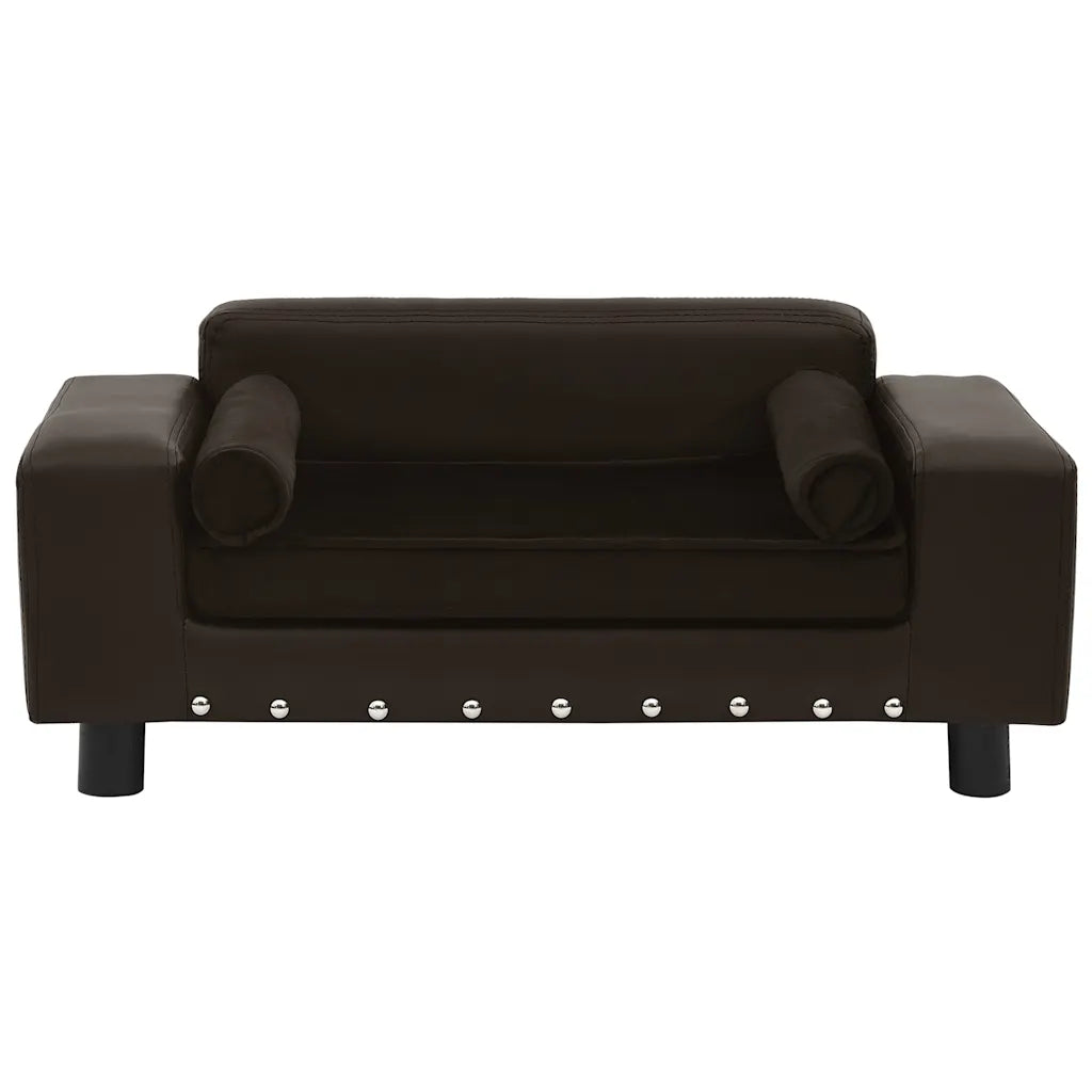 Divano per cani 81x43x31 cm in peluche e similpelle