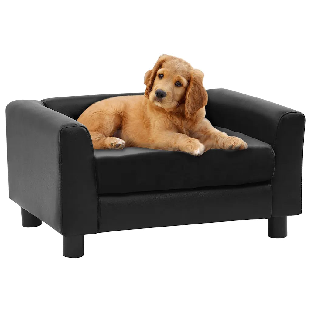 Divano per cani 60x43x30 cm in peluche e similpelle
