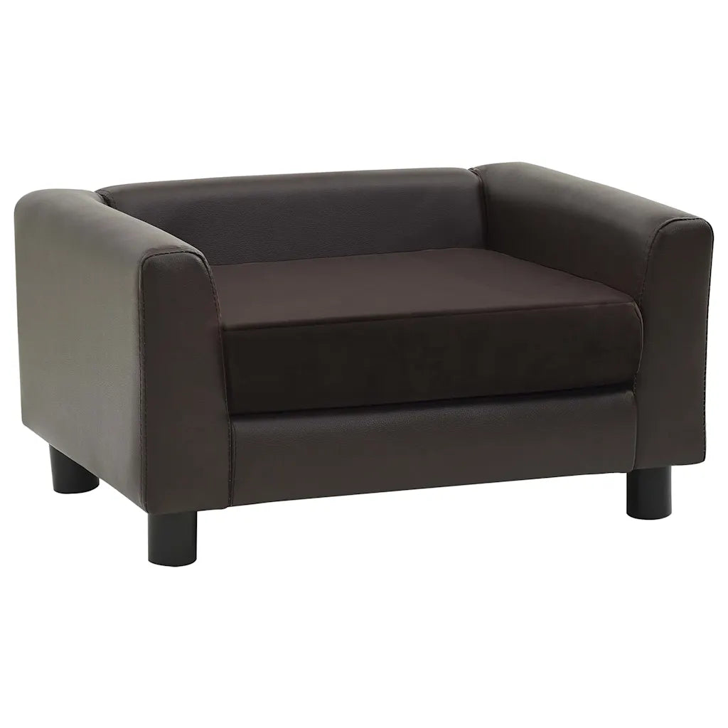 Divano per cani 60x43x30 cm in peluche e similpelle