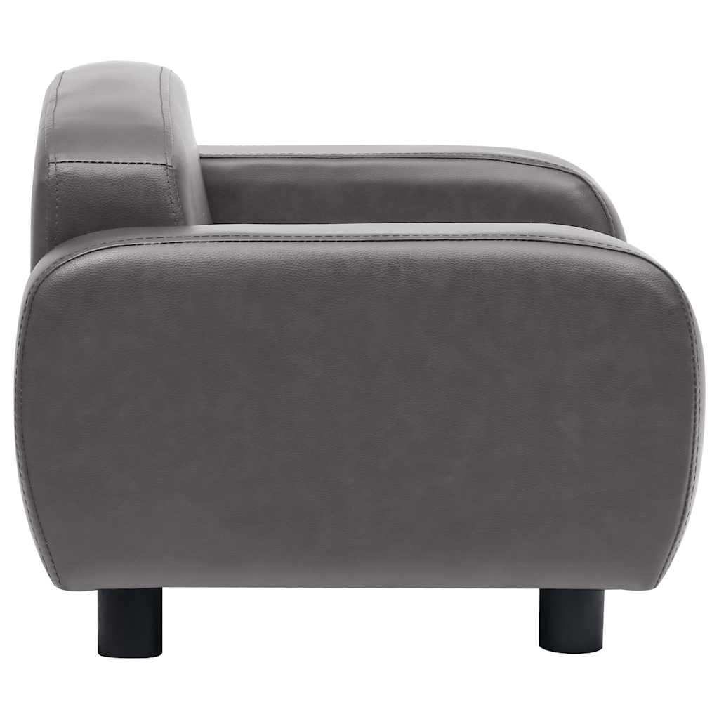 Divano per Cani Grigio 80x50x40 cm in Similpelle