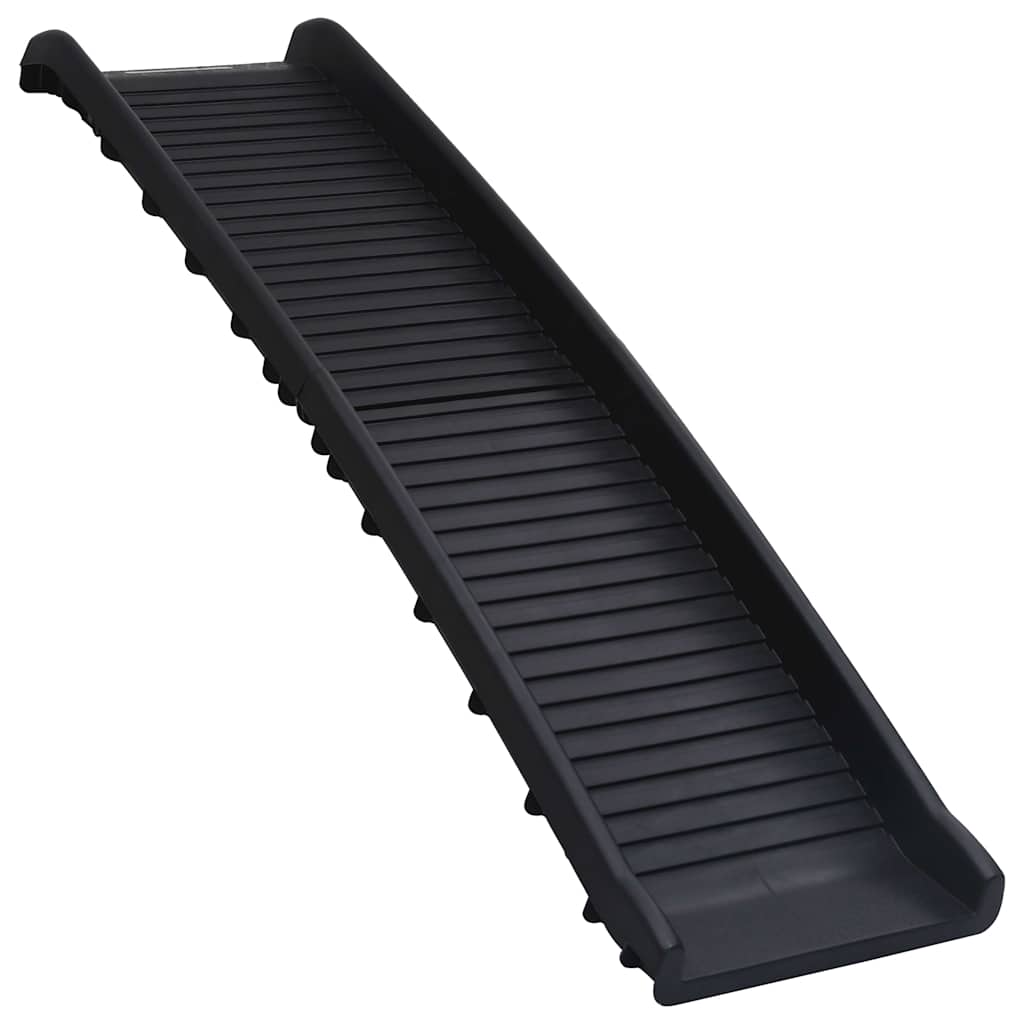Rampa per Cani Pieghevole Nera 155,5x40x15,5 cm