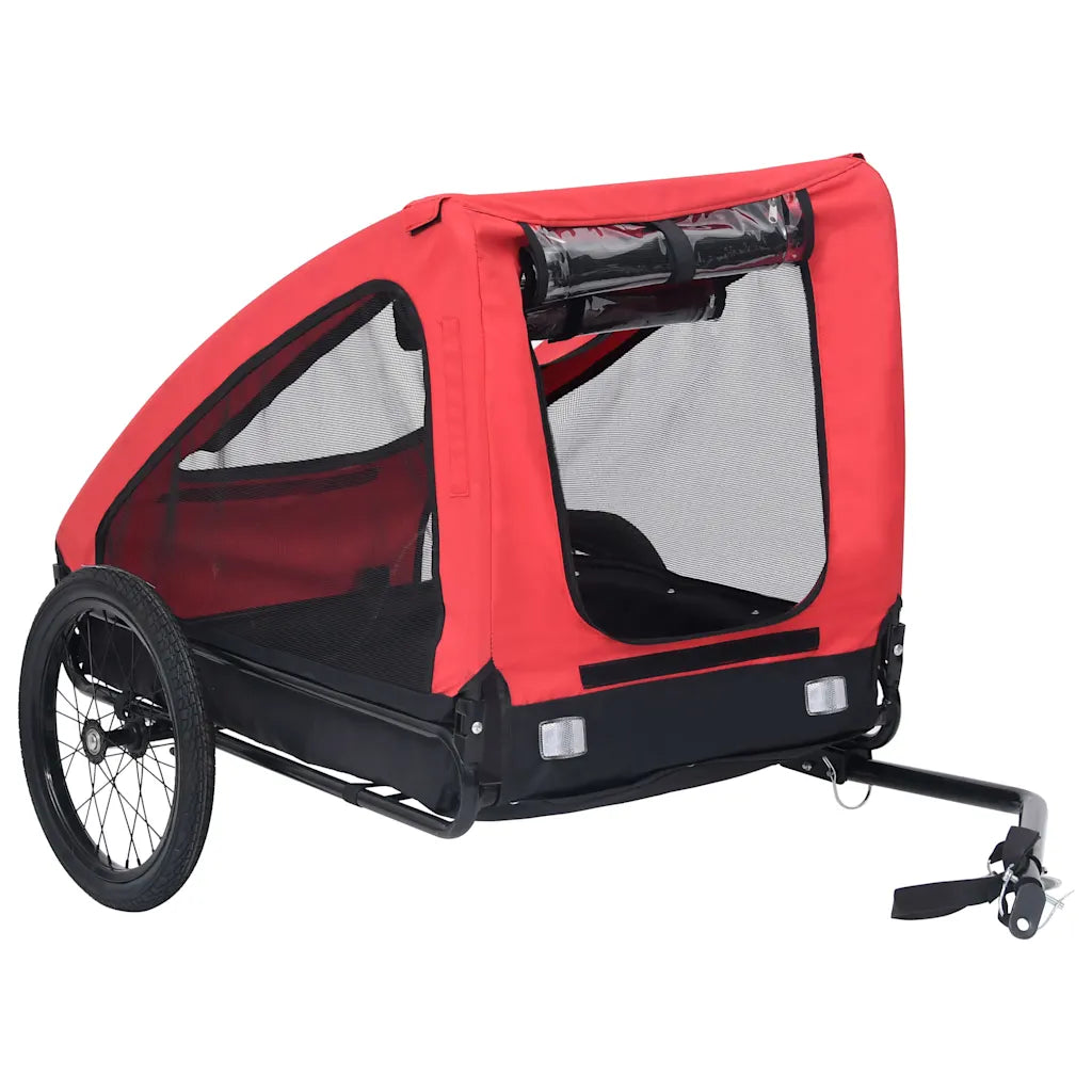 Rimorchio da bici per cani 142x70x87,5 cm blu, giallo e rosso