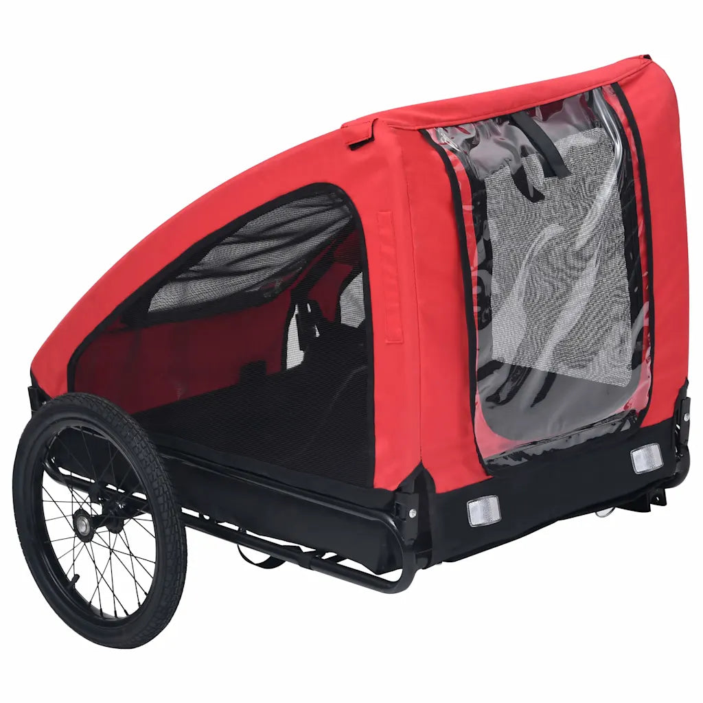 Rimorchio da bici per cani 142x70x87,5 cm blu, giallo e rosso