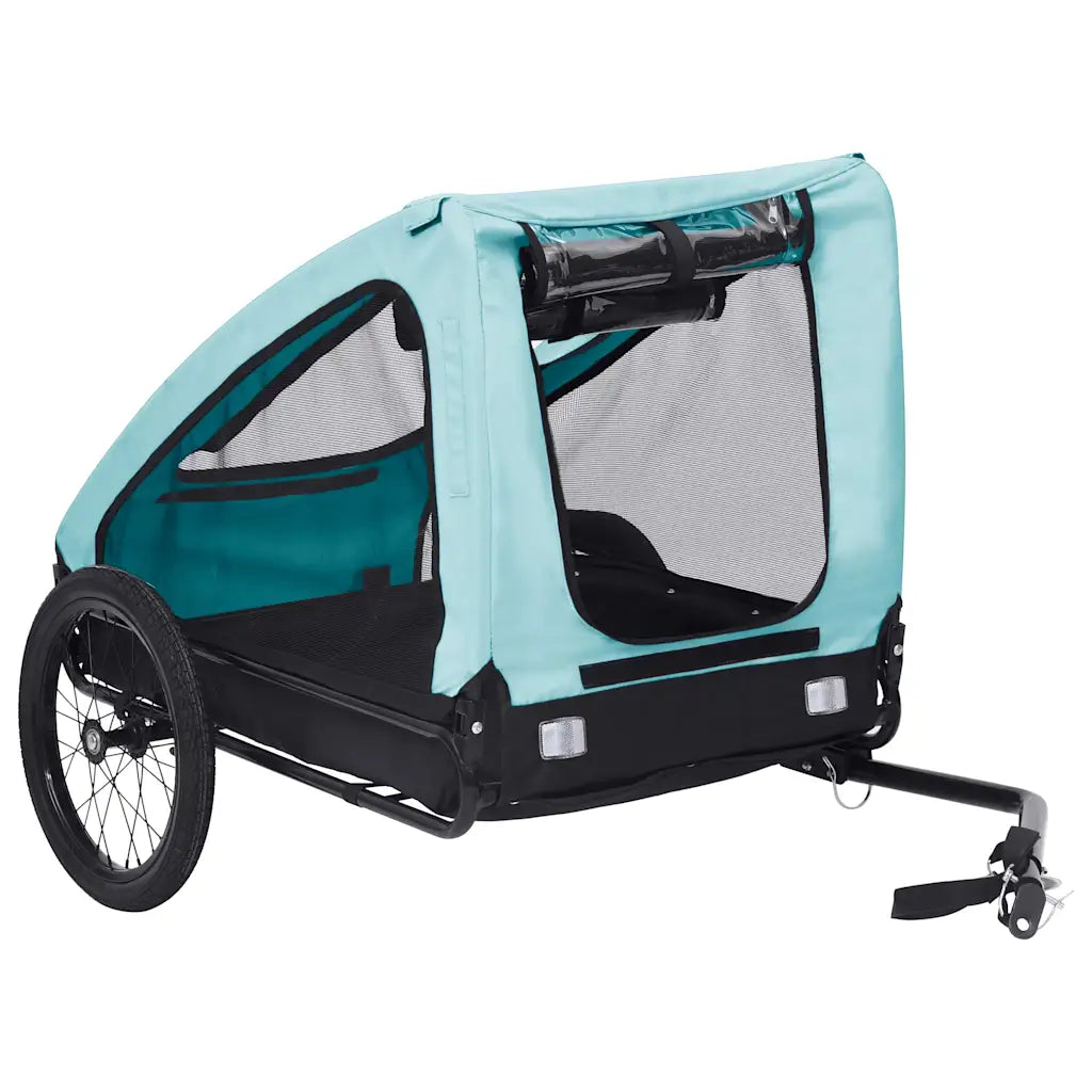 Rimorchio da bici per cani 142x70x87,5 cm blu, giallo e rosso