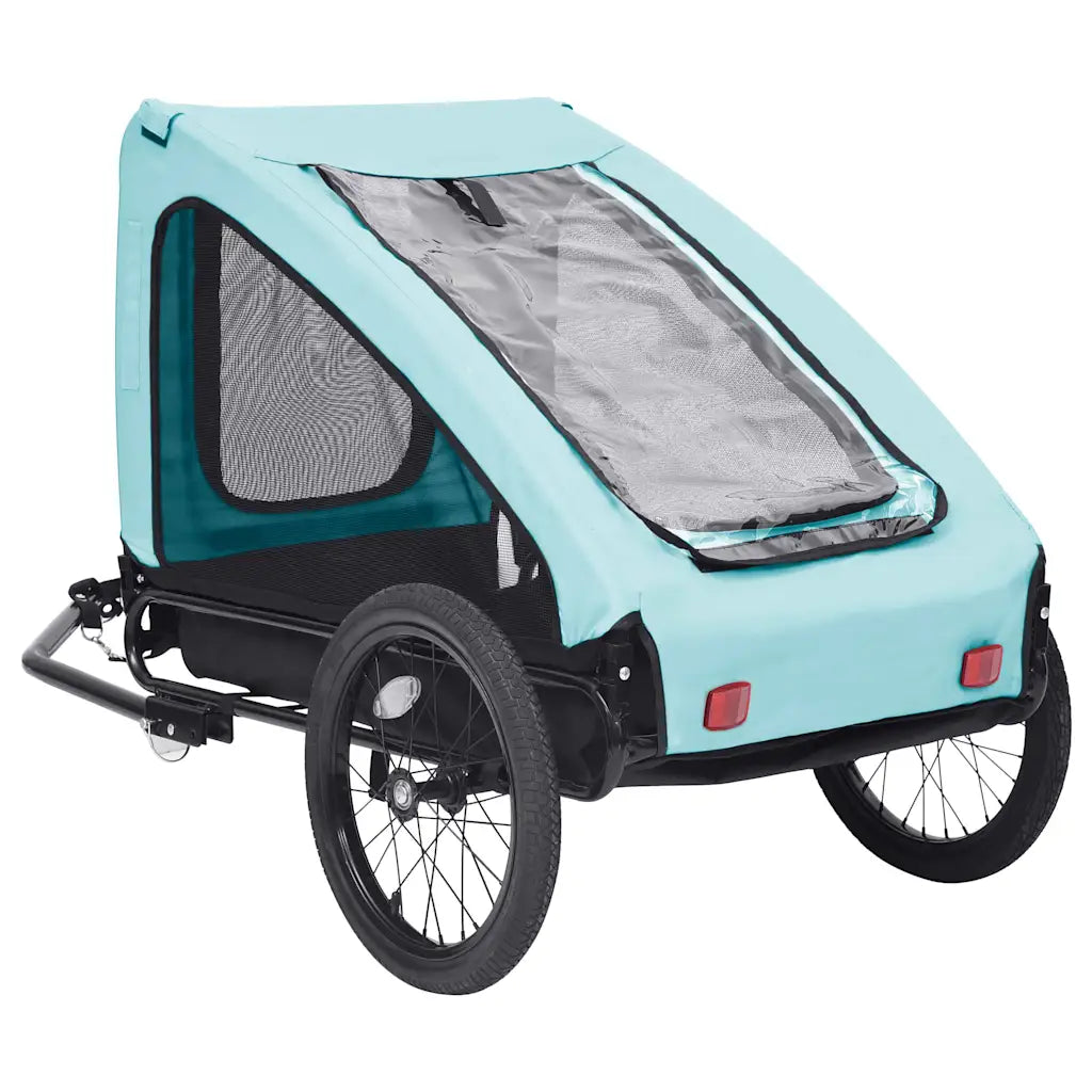 Rimorchio da bici per cani 142x70x87,5 cm blu, giallo e rosso