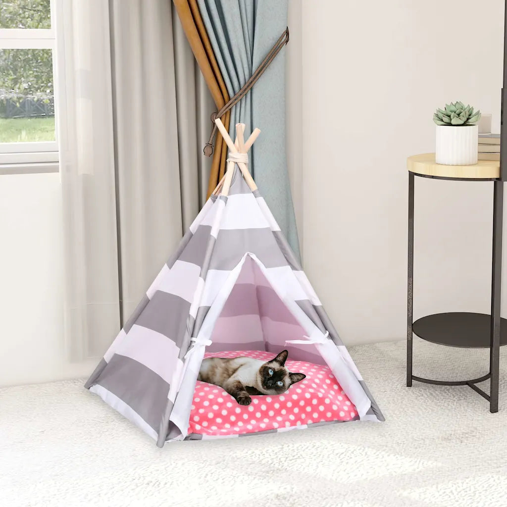 Tenda per animali con cuscino 60x60x70 cm in poliestere