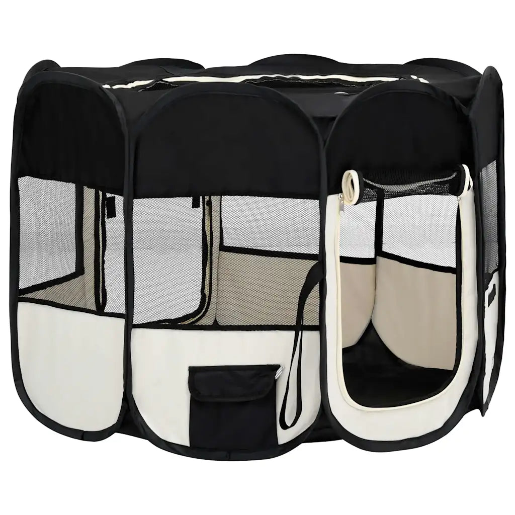 Box per cani pieghevole con borsa trasporto 90x90x58 cm