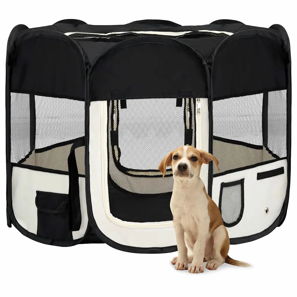 Box per cani pieghevole con borsa trasporto 90x90x58 cm