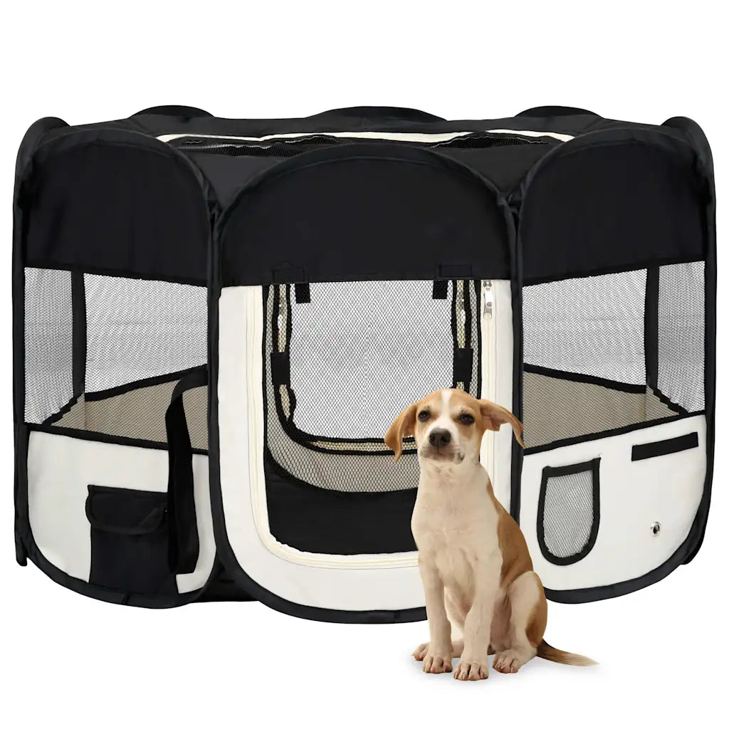 Box per cani pieghevole con borsa trasporto 110x110x58 cm