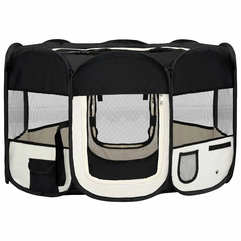 Box per cani pieghevole con borsa trasporto 125x125x61 cm