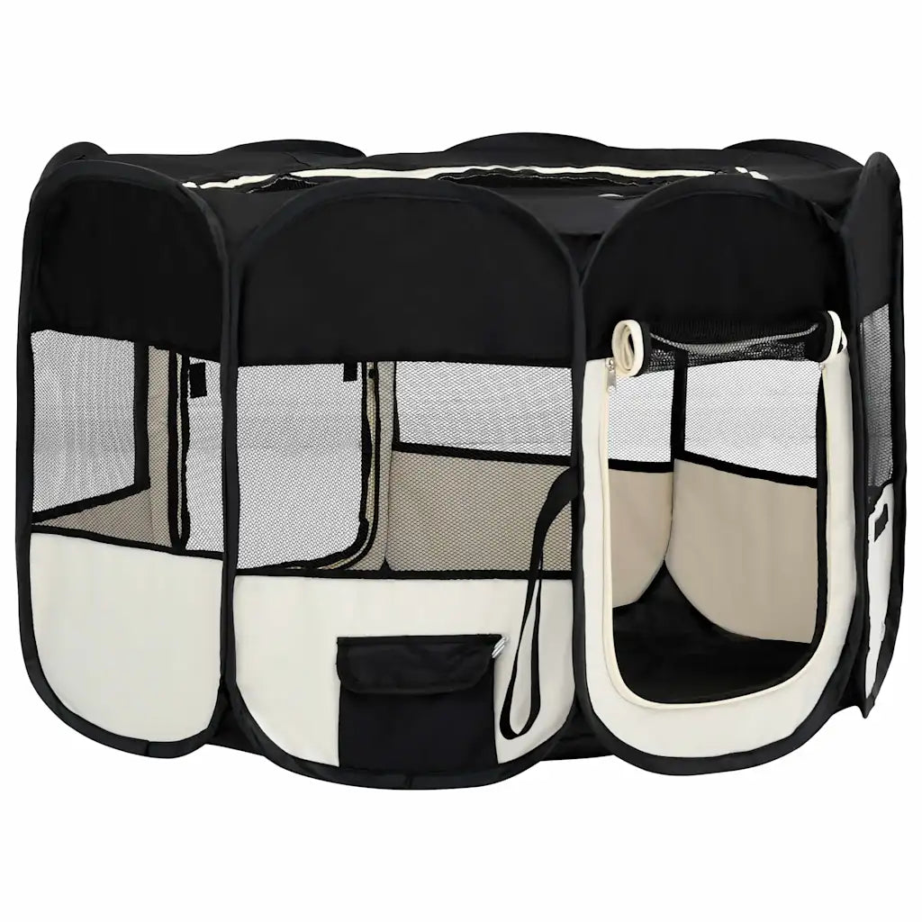 Box per cani pieghevole con borsa trasporto 125x125x61 cm