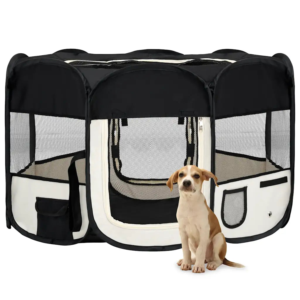 Box per cani pieghevole con borsa trasporto 125x125x61 cm
