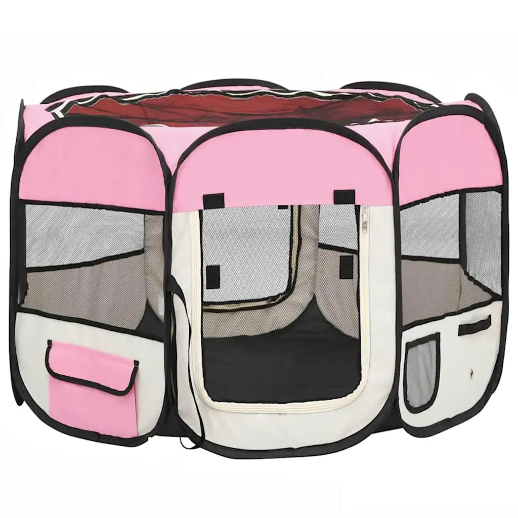 Box per cani pieghevole con borsa trasporto 90x90x58 cm