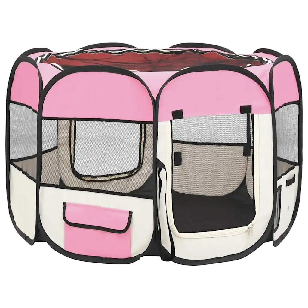 Box per cani pieghevole con borsa trasporto 90x90x58 cm