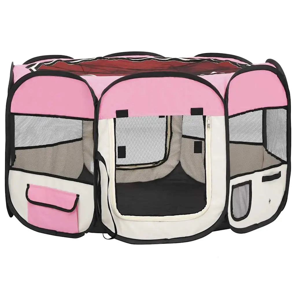 Box per cani pieghevole con borsa trasporto 110x110x58 cm