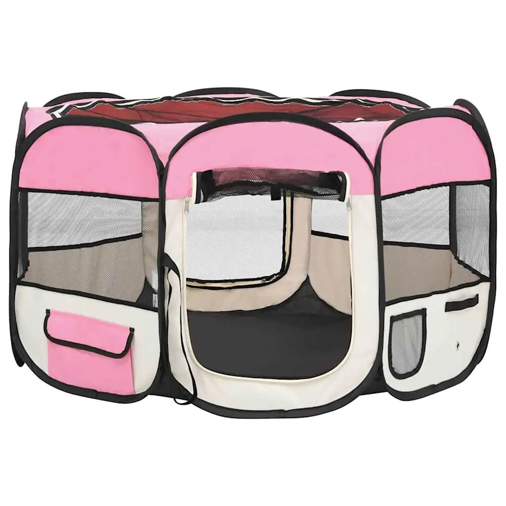 Box per cani pieghevole con borsa trasporto 110x110x58 cm