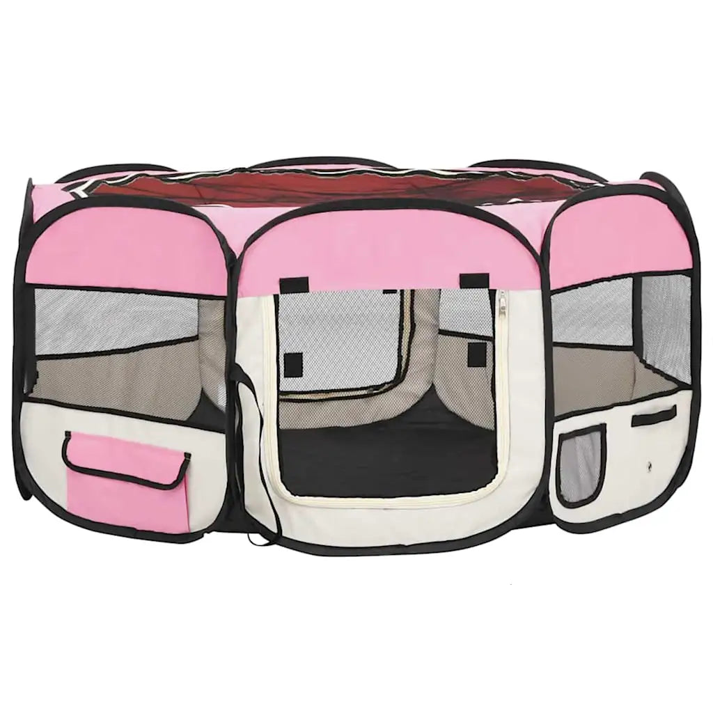 Box per cani pieghevole con borsa trasporto 145x145x61 cm