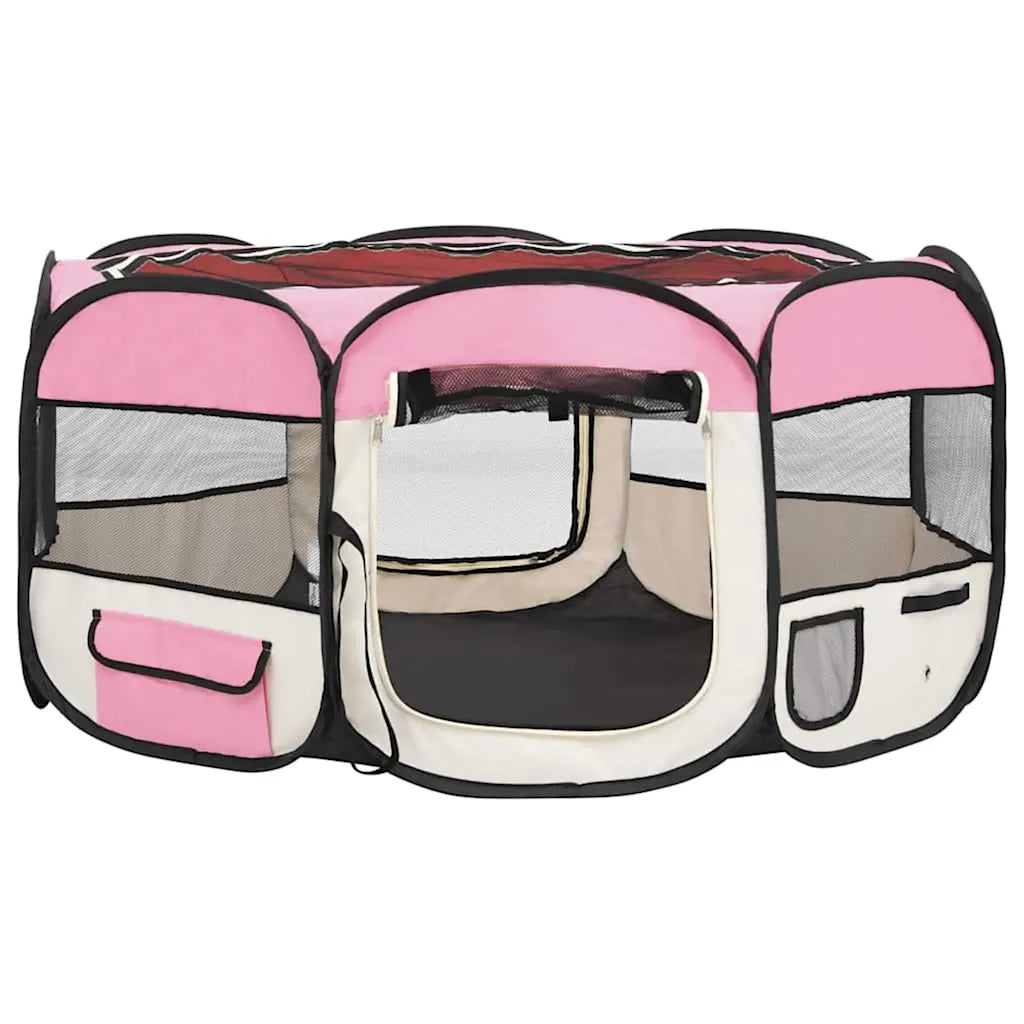 Box per cani pieghevole con borsa trasporto 145x145x61 cm
