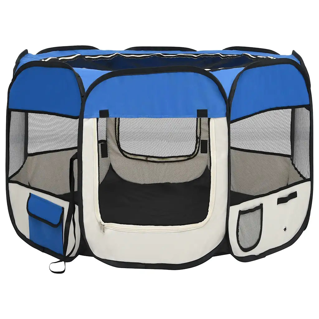 Box per cani pieghevole con borsa trasporto 90x90x58 cm