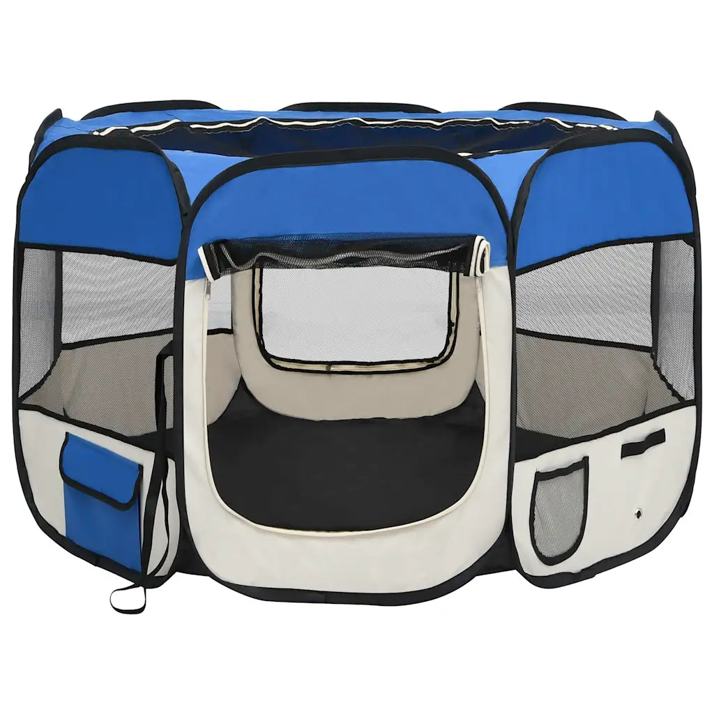 Box per cani pieghevole con borsa trasporto 90x90x58 cm