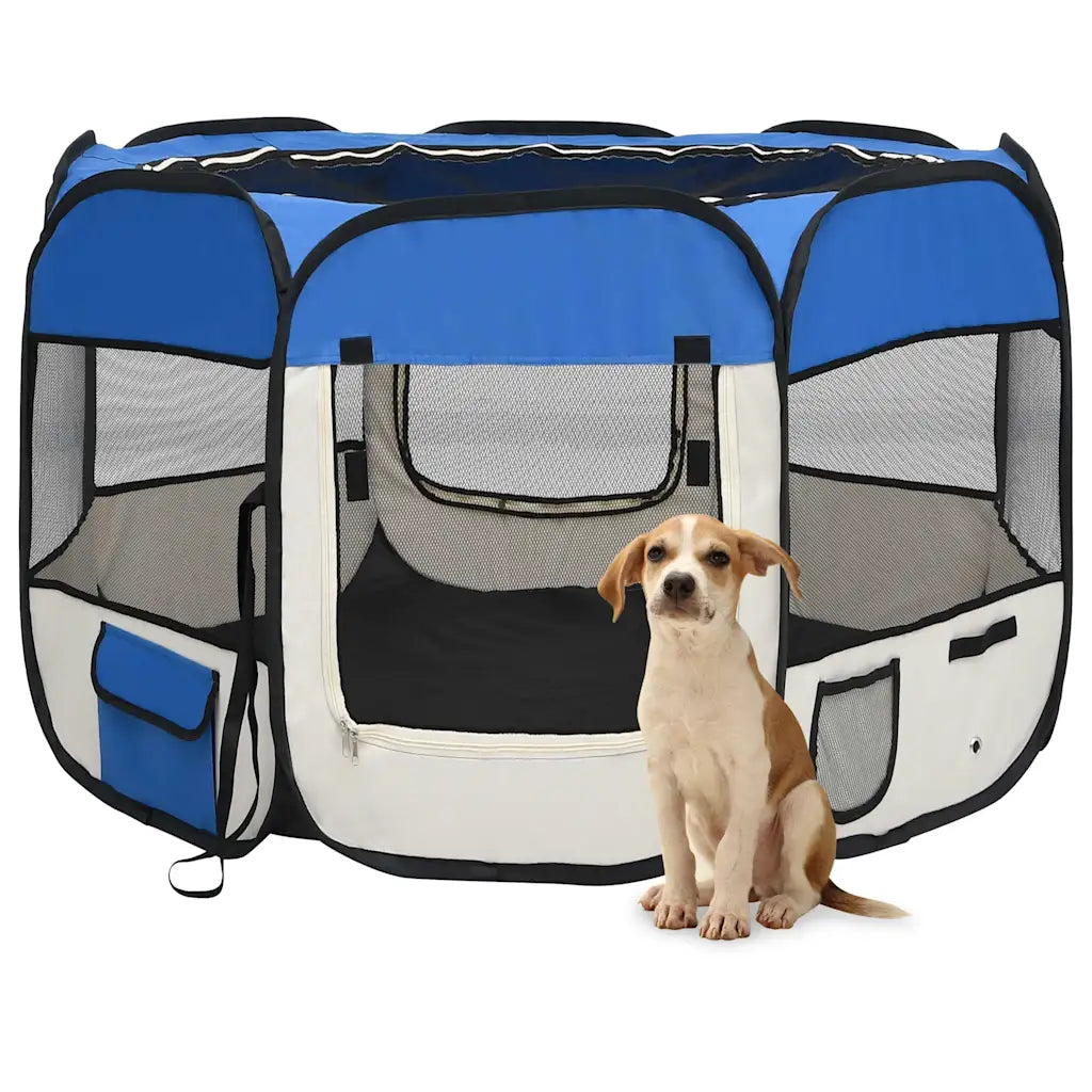 Box per cani pieghevole con borsa trasporto 90x90x58 cm