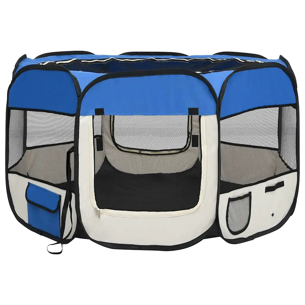 Box per cani pieghevole con borsa trasporto 110x110x58 cm