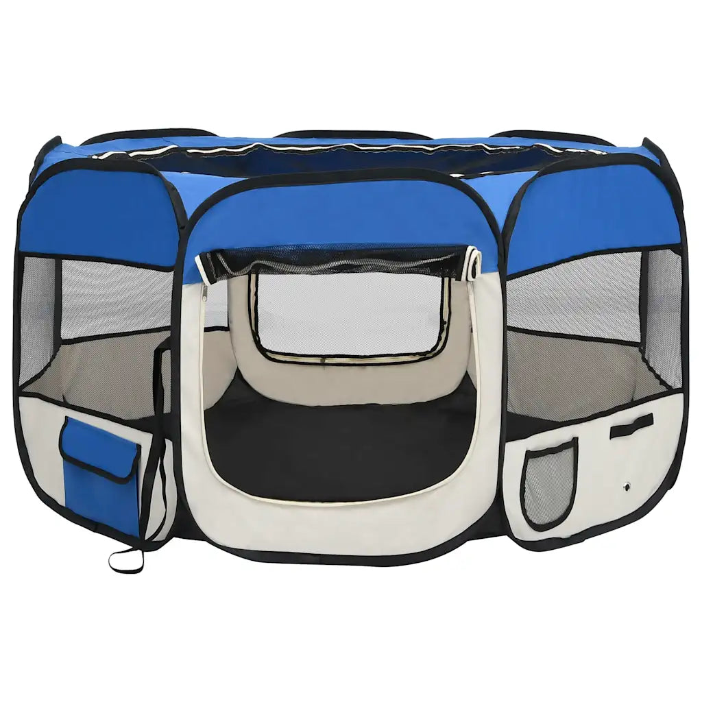 Box per cani pieghevole con borsa trasporto 110x110x58 cm