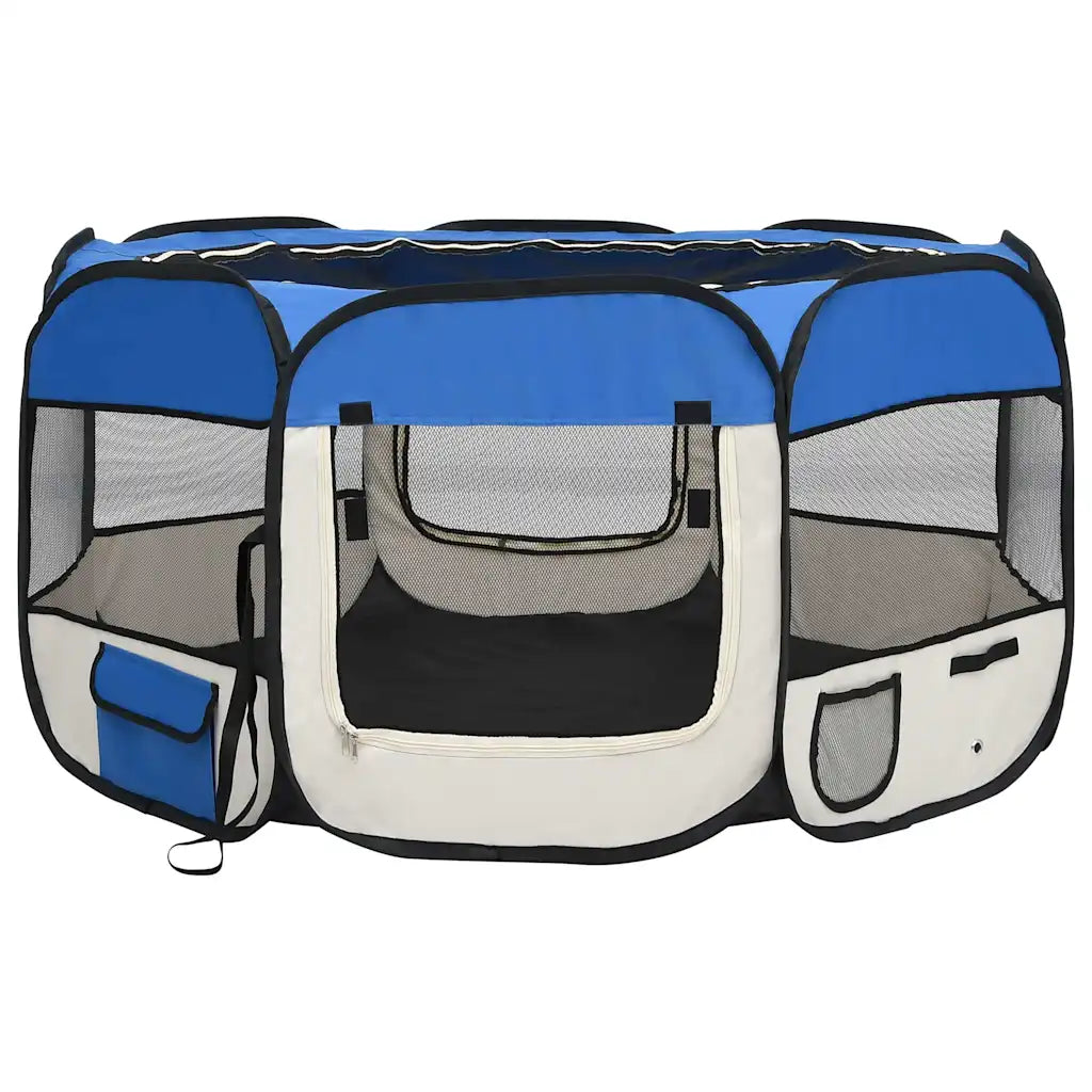 Box per cani pieghevole con borsa trasporto 125x125x61 cm