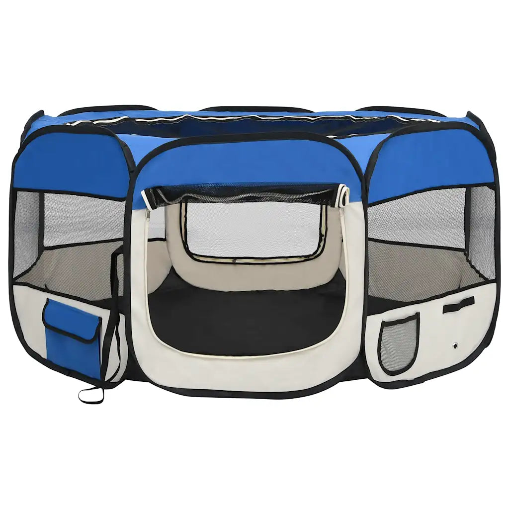 Box per cani pieghevole con borsa trasporto 125x125x61 cm