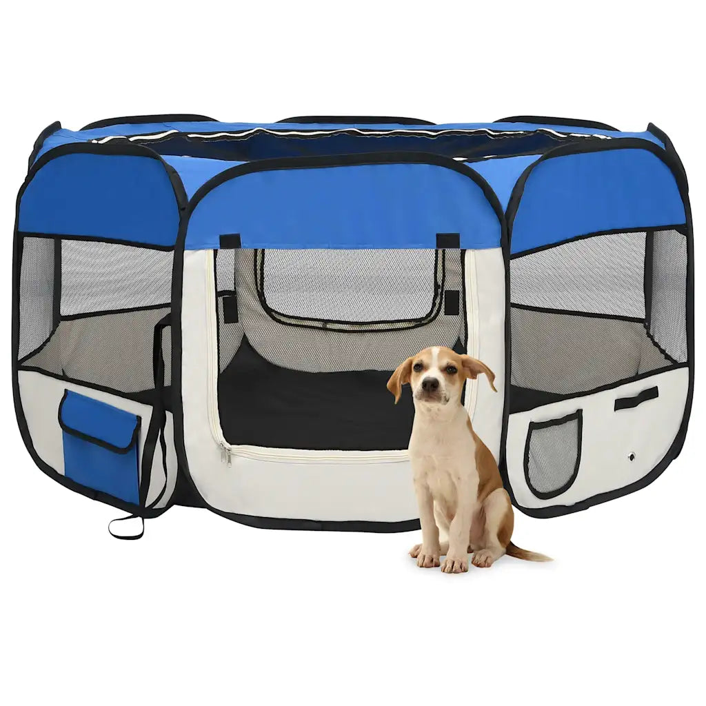 Box per cani pieghevole con borsa trasporto 125x125x61 cm
