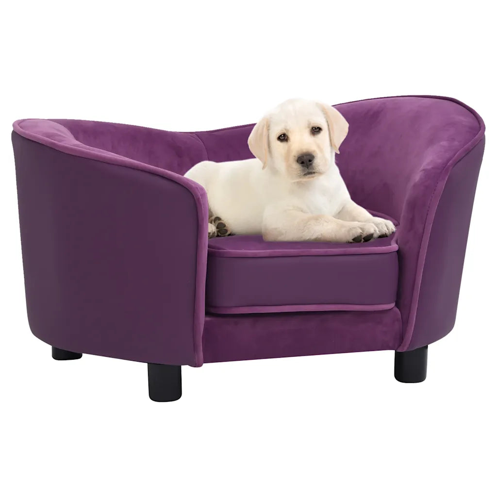 Divano per cani 69x49x40 cm in peluche e similpelle