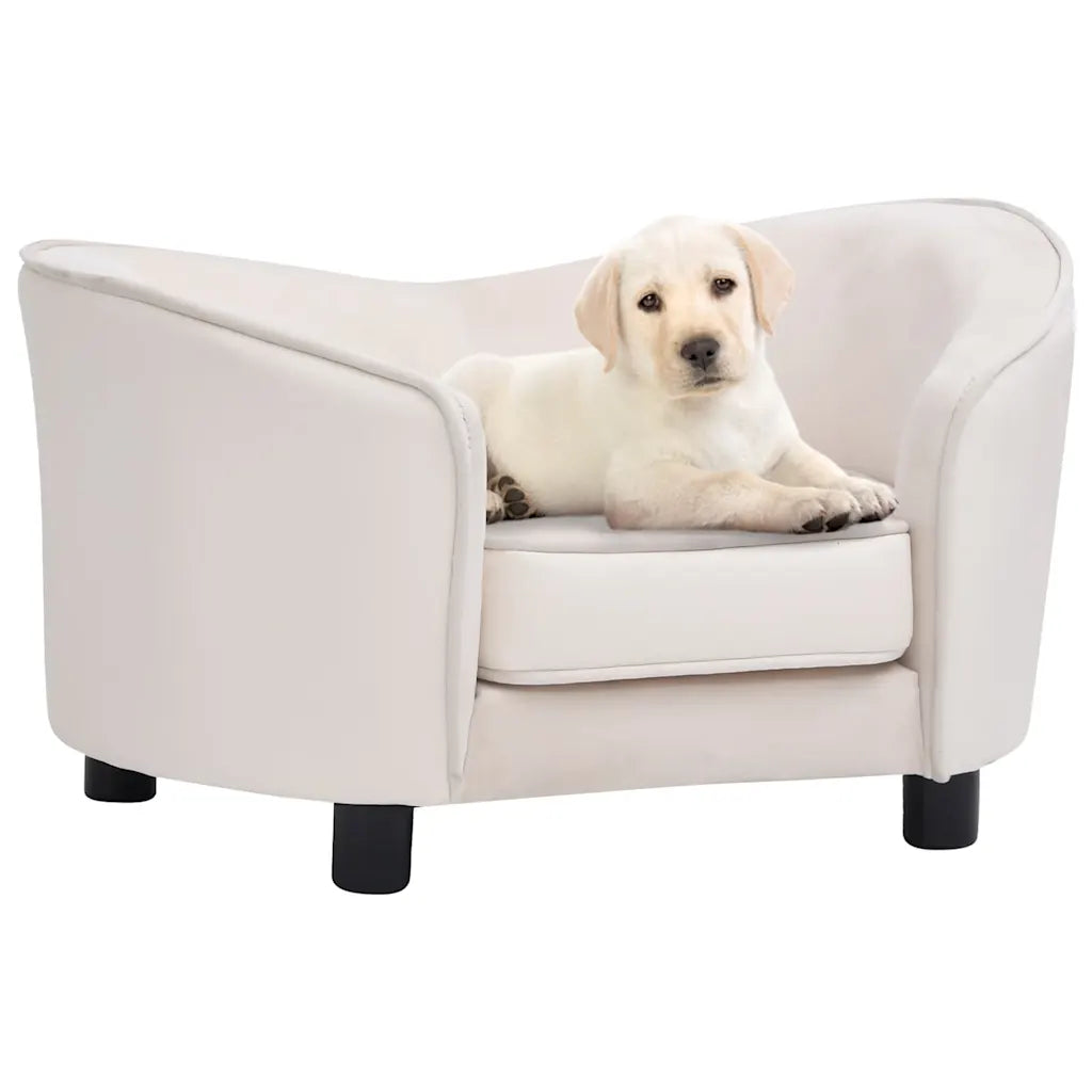 Divano per cani 69x49x40 cm in peluche e similpelle