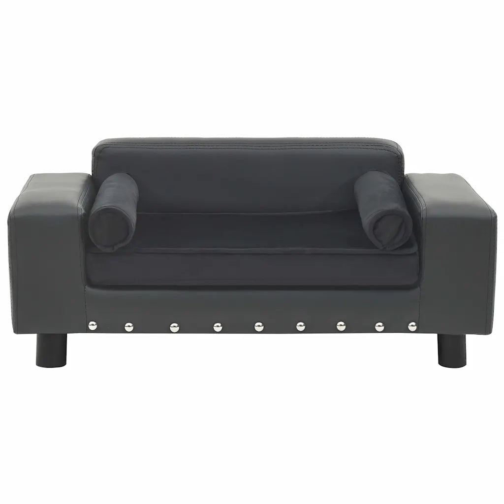 Divano per cani 81x43x31 cm in peluche e similpelle